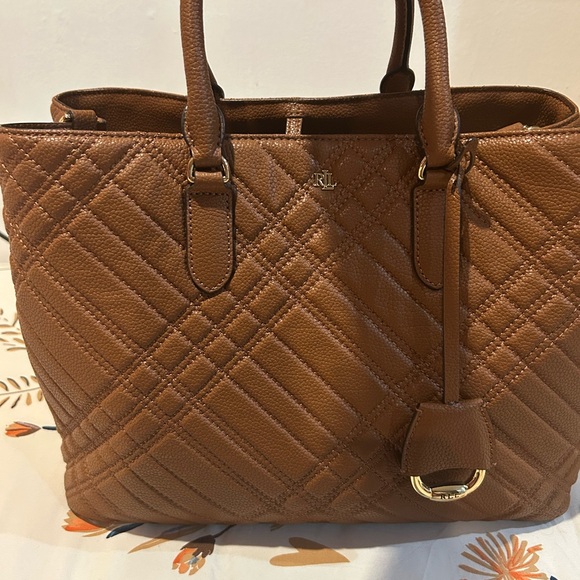 Ralph Lauren Tan Quilted Tote Bag - Picture 6 of 9